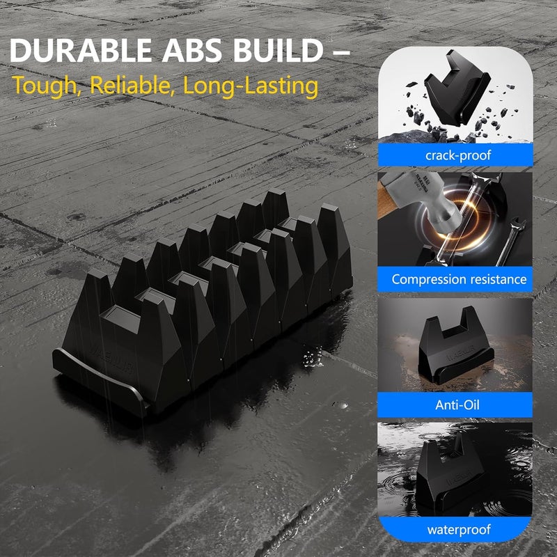 WAENLIR 48PCS Magnetic Modular Wrench Organizer Set-Tool Drawer Storage Rack with Metric&SAE Labels, Wrench Holder with Magnet, Perfect Tool Gift for Men, father, boyfriend, DIYers & Mechanics (Black) - Image 4